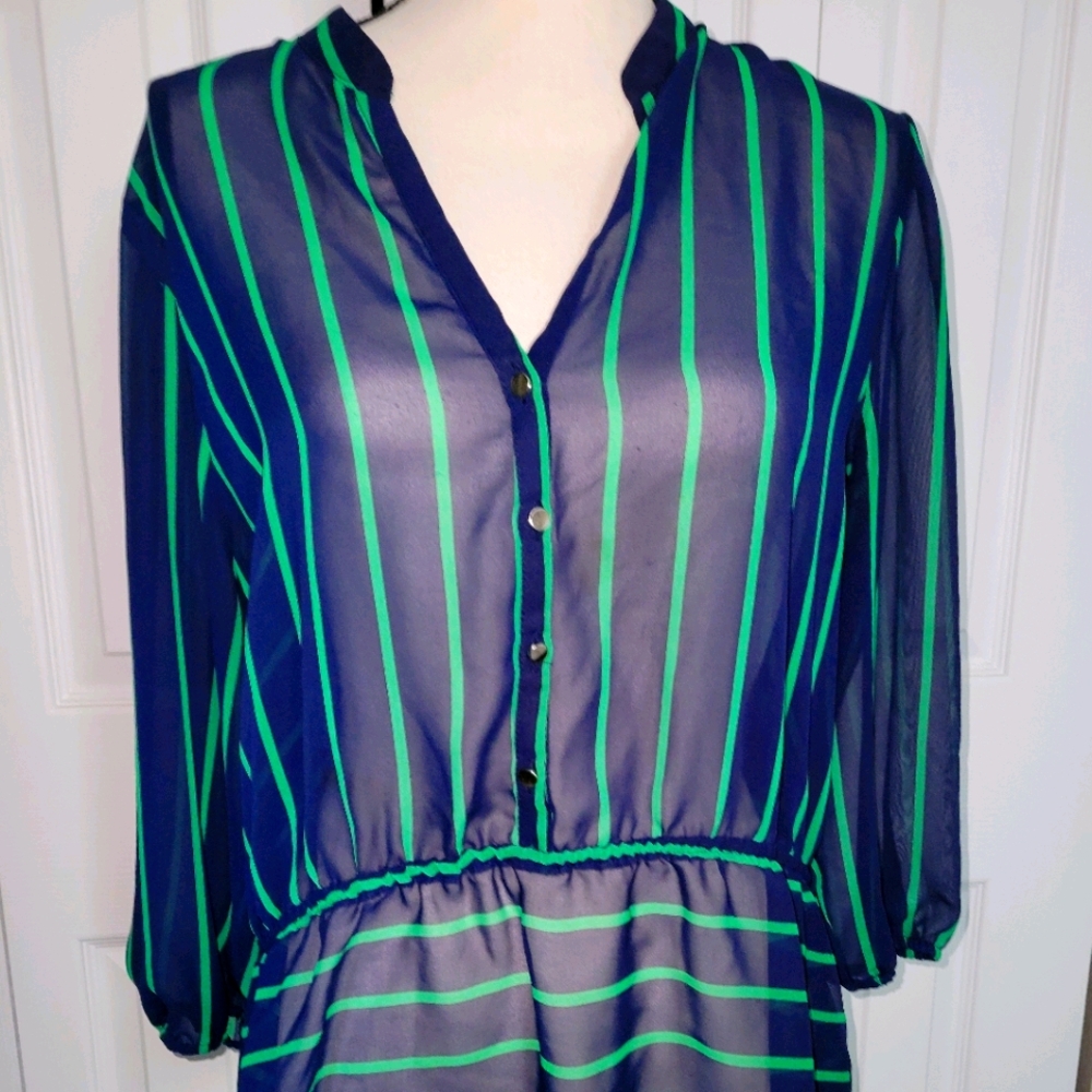 Baby Doll Striped Blouse